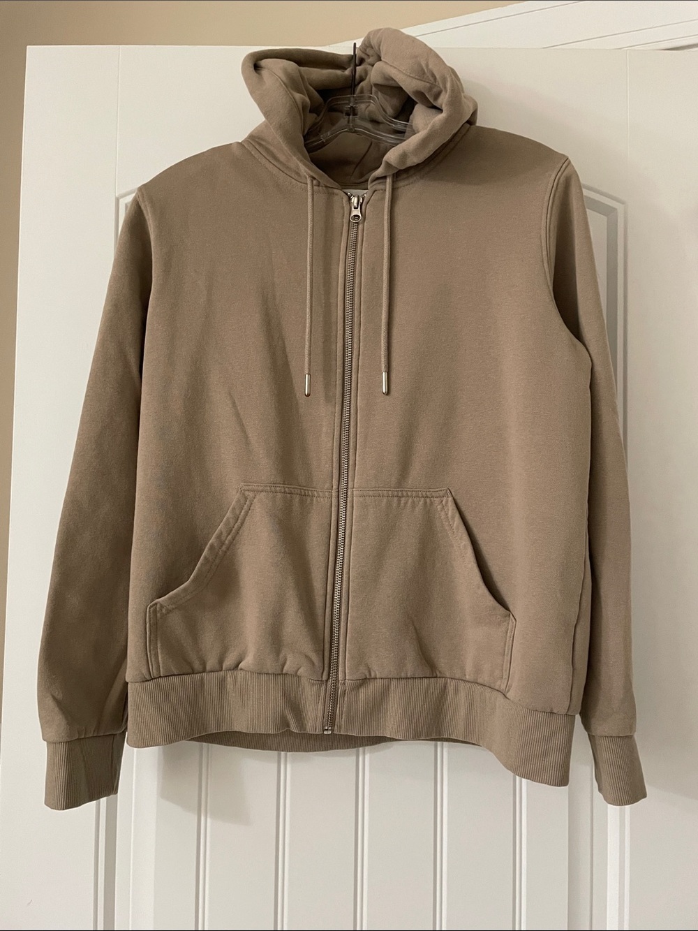 H&M Taupe Zip-Up Hoodie
